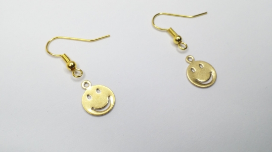 Preview: Smilie Ohrringe goldfarben